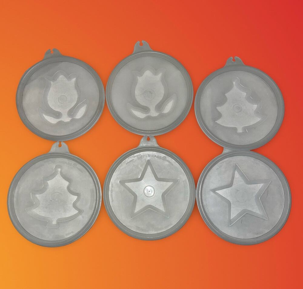 Tupperware Jel-Ring Mold Seals Christmas Tree Tulip Star Replacement Set of 6